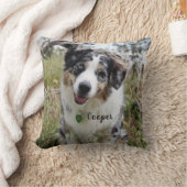メルルパーソナライズされたオーストラリア羊飼い子犬 クッション (ブランケット)