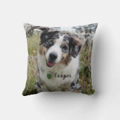 メルルパーソナライズされたオーストラリア羊飼い子犬 クッション (裏面)
