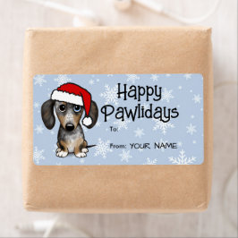 メルルDachshund犬のクリスマスギフトから ラベル