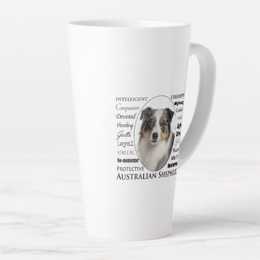 メルレオーストラリアシェパード カフェラテマグ (右アングル)