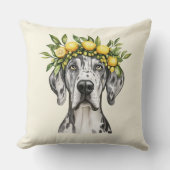 メルレグレートダーンドッグレモンクラウン クッション (正面)