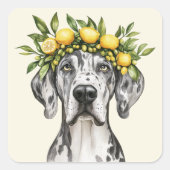 メルレグレートダーンドッグレモンクラウン スクエアシール (正面)