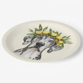 メルレグレートダーンドッグレモンクラウン ペーパープレート (アングル)