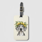 メルレグレートダーンドッグレモンクラウン ラゲッジタグ (正面縦)