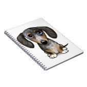 メルレダッペンドダッシュントかわいいウィーナードッグ ノートブック (右側)