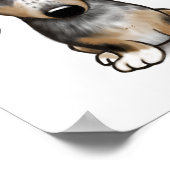 メルレダッペンドダッシュントかわいいウィーナードッグ ポスター (角)