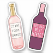 メルロで飲んだね シール (正面)