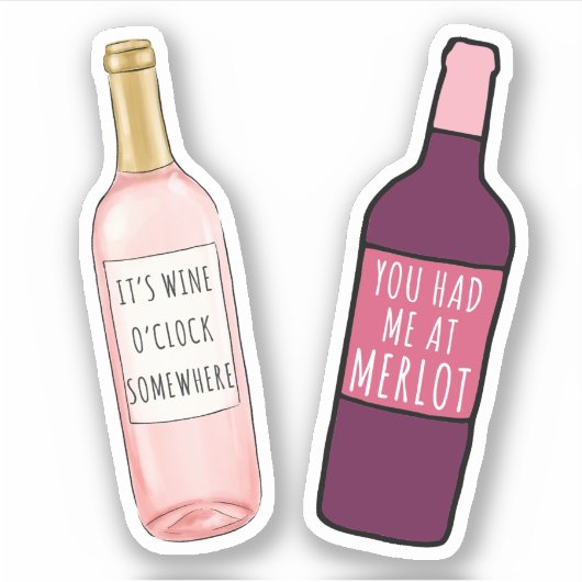 メルロで飲んだね シール (正面)