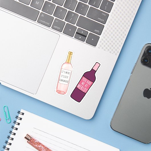 メルロで飲んだね シール (ノートパソコンとiPhone)