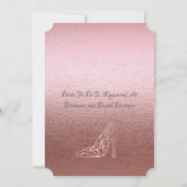 メルロと赤面ピンクウォーターカラーブライダルシャワー 招待状 (裏面)