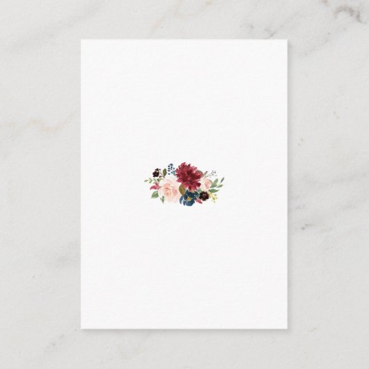 メルロエレガントー海軍ブルーフローラ結婚ズ詳細 エンクロージャーカード (裏面)