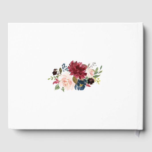 メルロエレガントー海軍ブルーフローラ結婚ズ ゲストブック (裏面)