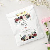 メルロエレガントー・ネイビー・ブルーフローラ結婚ズ・サンキュー フェイバーバッグ (封をした状態)