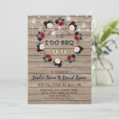 メルロネイビーフローラストリングライトバーンI do BBQ 招待状 (スタンド正面)