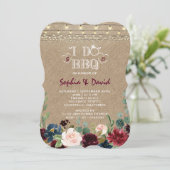 メルロネイビーブルーフローラバーラップIドバーベキュー 招待状 (スタンド正面)