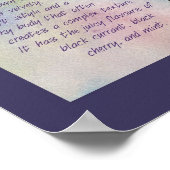 メルロレッドワイン葡萄アートポスタープリント ポスター (角)