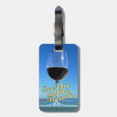 メルローのオーシャンサイドガラス ラゲッジタグ (裏面縦)