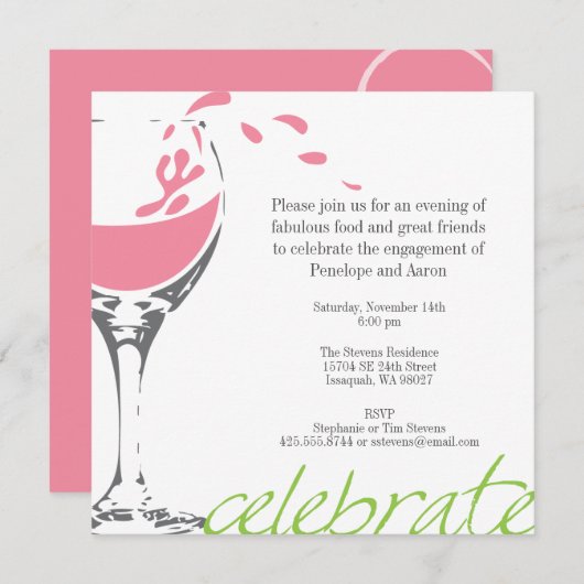 メルローのパーティの招待状をはねかけること 招待状 (正面/裏面)