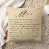 メルローのワインの記述の枕 クッション (ブランケット)