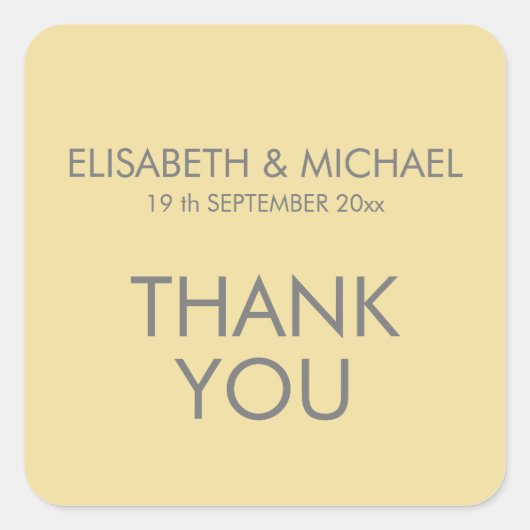 メルローイエローシンプルトレンディー スクエアシール (正面)