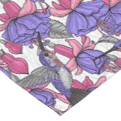 メルローズとピンクのハミングバードガーデン ショートテーブルランナー (コーナー)