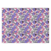 メルローズとピンクのハミングバードガーデン テーブルクロス (正面(横))