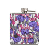 メルローズとピンクのハミングバードガーデン フラスク (裏面)