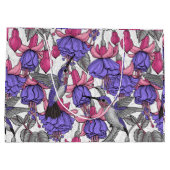 メルローズとピンクのハミングバードガーデン ラージペーパーバッグ (裏面)