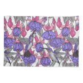 メルローズとピンクのハミングバードガーデン 枕カバー (裏面-左)