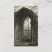 メルローズの大修道院のスコットランドの窓中世カード台なし 名刺 (裏面)