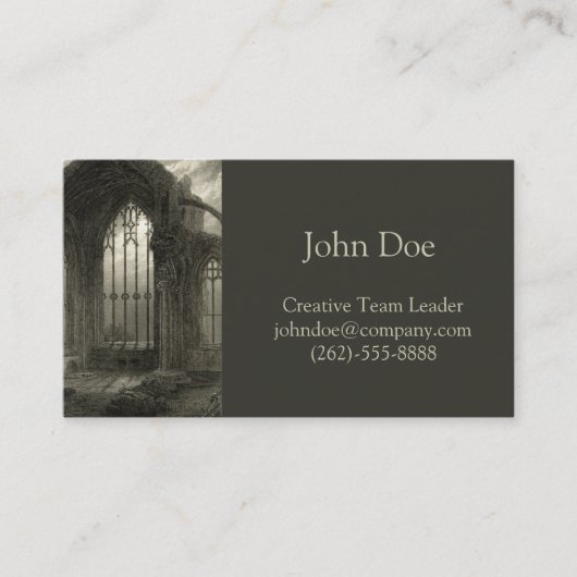 メルローズの大修道院のスコットランドの窓中世カード台なし 名刺 (正面)