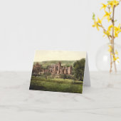 メルローズの大修道院、スコットランドのメッセージカード カード (黄色い花)