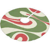 メルローフロートリップ（幻覚体験）のような抽象芸術クリスマスパターン ブラッシュドポリエステルツリースカート (アングル)