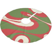 メルローフロートリップ(幻覚体験)のような抽象芸術クリスマスパターン ブラッシュドポリエステルツリースカート (アングル)