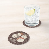 メルロー雪だるま – メリークリスマス2雪だるま赤。 ペーパーコースター (インサイチュ)