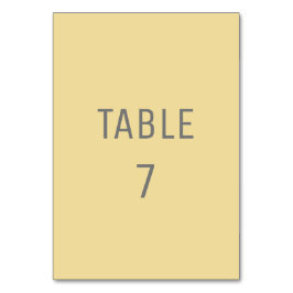 メルロー黄シンプル色トレンディーエレガント テーブルナンバー