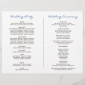 メルロ素朴ー海軍フローラ〔雄ジカの〕枝角結婚式 プログラム (裏面)