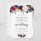 メルロ素朴ー海軍ブルーフローラ結婚ズ 招待状 (正面)