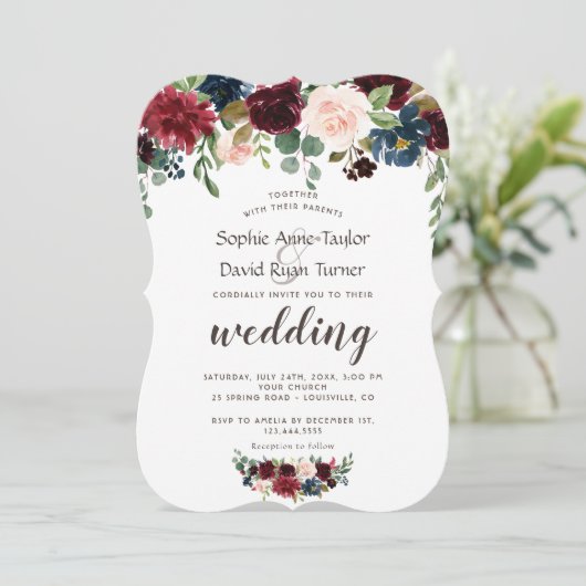 メルロ素朴ー海軍ブルーフローラ結婚ズ 招待状 (スタンド正面)