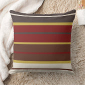 メルロ金ゴールドウッド&オークストライプ材 クッション (ブランケット)