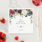 メルロ魅力的ー海軍ブルーフローラバプテスマ スタンダードランチョンナプキン (インサイチュ)