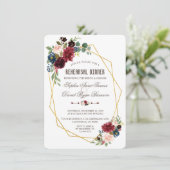 メルロ魅力的ー海軍ブルーフローラリハーサルディナー 招待状 (スタンド正面)