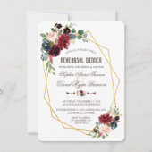 メルロ魅力的ー海軍ブルーフローラリハーサルディナー 招待状 (正面)