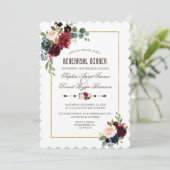 メルロ魅力的ー海軍ブルーフローラリハーサルディナー 招待状 (スタンド正面)