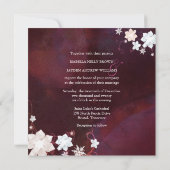 メルロ+ホワイトウィンターきらきら光るズ結婚ガーランド 招待状 (裏面)