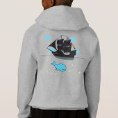 メルヴィルフード付きスウェットシャツと背の高い船とリス (裏面)