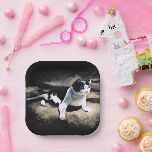 メルヴィンザキャットファインアート ペーパープレート (パーティー)