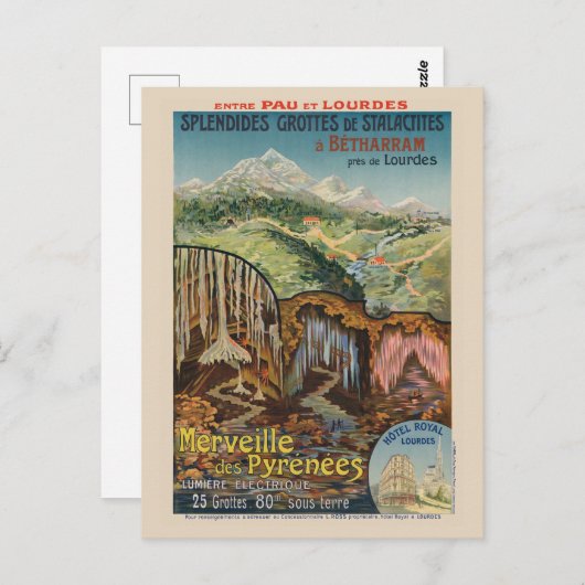 メルヴェイユデピレネズフランスヴィンテージポスター1903 ポストカード (正面/裏面)