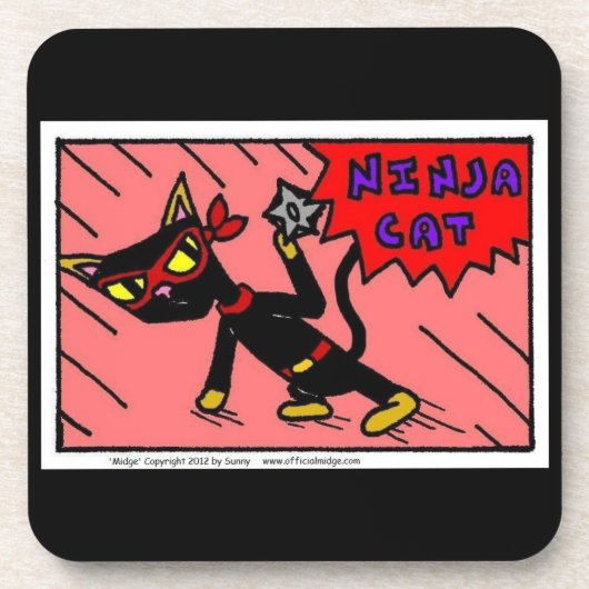 メル忍者CATコースター – 6のセット コースター (正面)