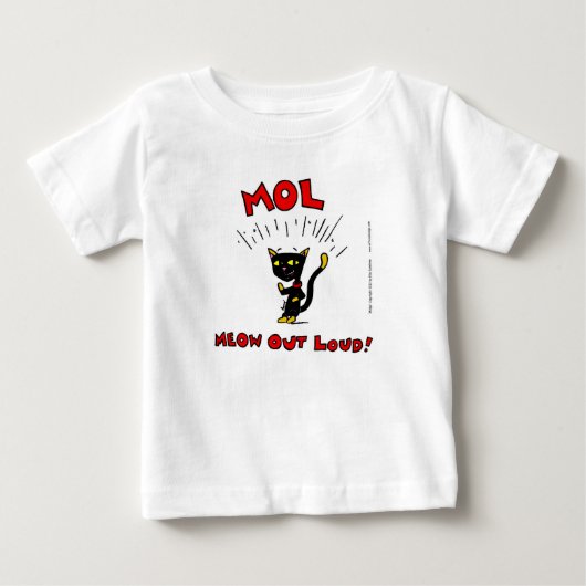 メル・モル：声を大きくして！乳児Tシャツ ベビーTシャツ (正面)